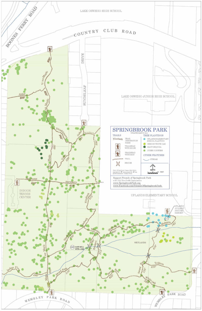 Springbrook Park Trail Map | Friends of Springbrook Park